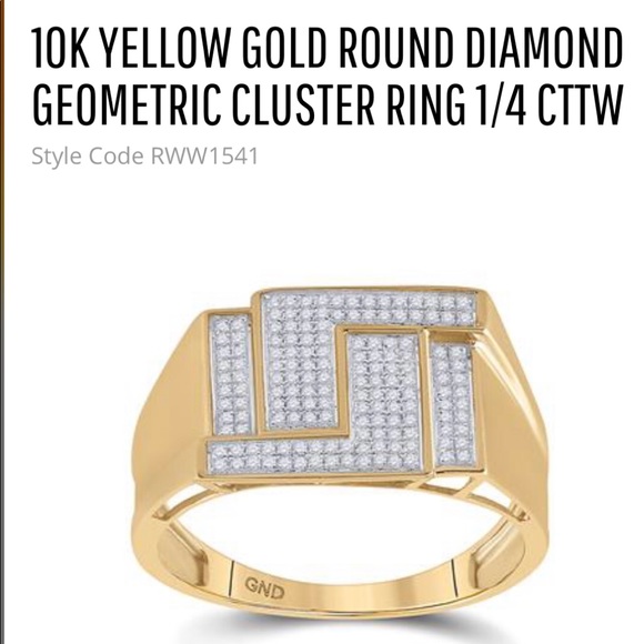 COPY - 10k Real Gold Men’s Real Diamond Ring HUGE SALE!!! - Picture 3 of 3